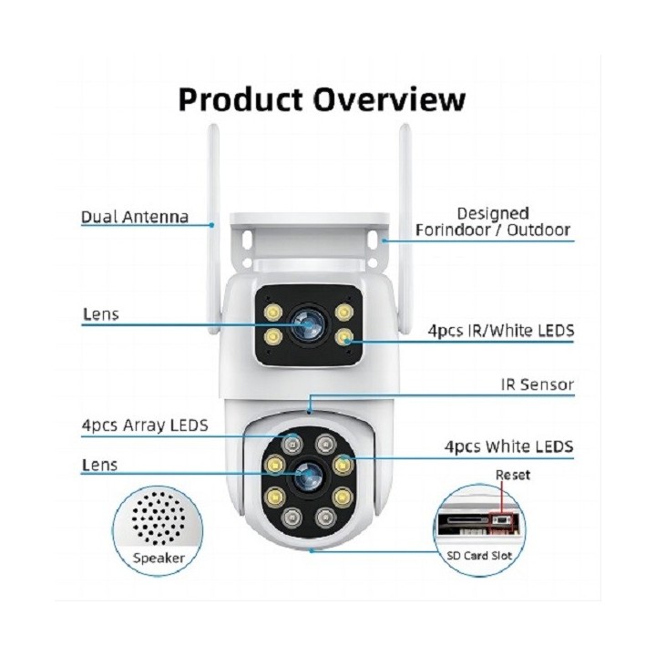 Wifi Smart Camera Wip-PT300T DUAL CAMERA