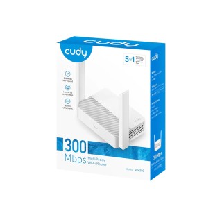Cudy WR300 N300 Wi-Fi Multi-Mode Router with Fast Ethernet, Single-band (2.4 GHz) Cudy WR300 N300 Wi-Fi Multi-Mode Router with Fast Ethernet, Single-band (2.4 GHz)