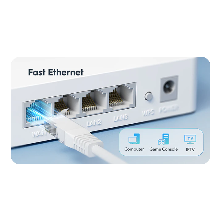Cudy WR300 N300 Wi-Fi Multi-Mode Router with Fast Ethernet, Single-band (2.4 GHz)