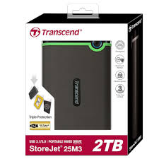 Transcend External HDD 2TB – Grey TS2TSJ25M3S